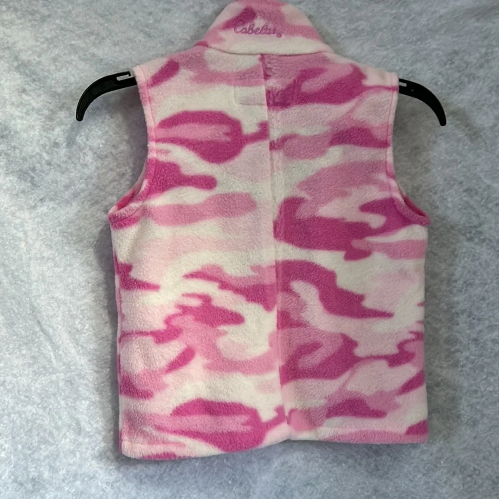 Cabela’s Girls Fleece Pink Camo Vest - Picture 5 of 6